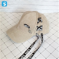 Long ribbon baseball cap